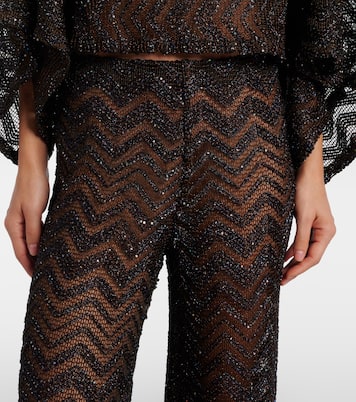 Weite Hose aus Häkelstrick | Missoni