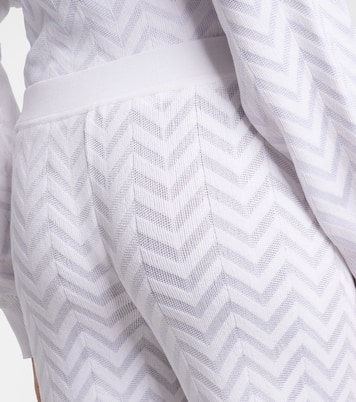 Chevron cotton-blend wide-leg pants | Missoni