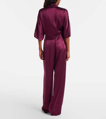 High-rise silk wide-leg pants | The Sei