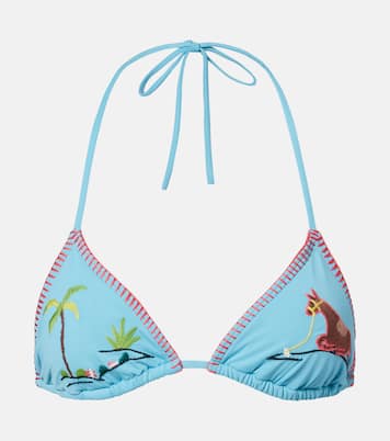 Lido embroidered bikini top | Staud