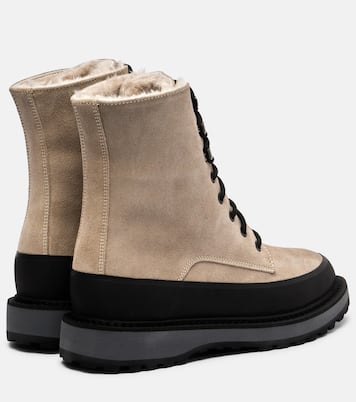 Dolomite shearling-lined suede combat boots | Le Monde Béryl