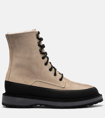 Dolomite shearling-lined suede combat boots | Le Monde Béryl