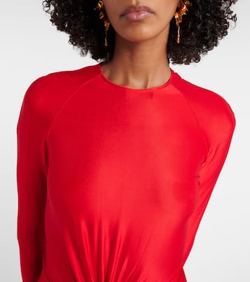 Gathered jersey maxi dress | Victoria Beckham