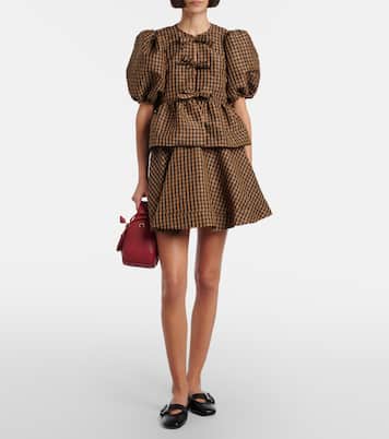 Mini-jupe à carreaux | Ganni