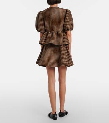 Mini-jupe à carreaux | Ganni