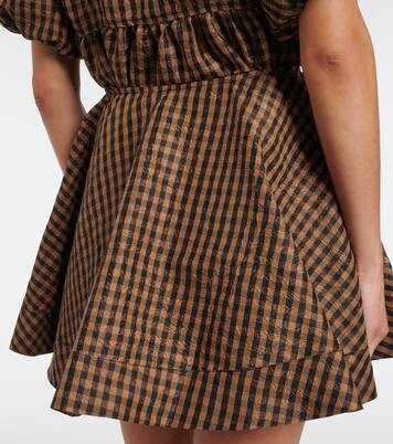 Mini-jupe à carreaux | Ganni