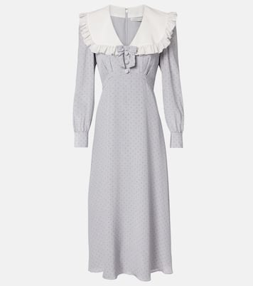 Vestido midi de seda con lunares | Alessandra Rich