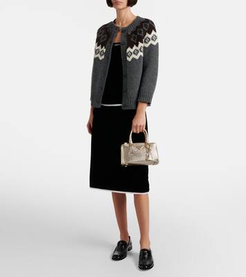 Galleria Mini metallic leather tote bag | Prada