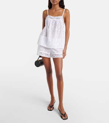 Floralie floral cotton-blend voile shorts | Eres