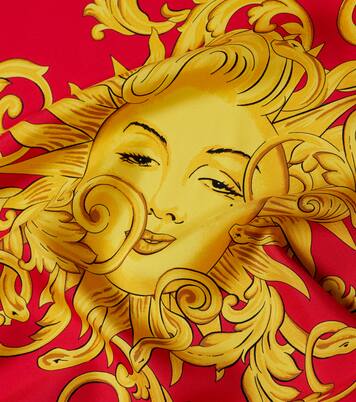 Sciarpa in twill di seta con stampa | Versace