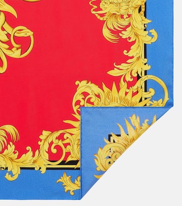 Sciarpa in twill di seta con stampa | Versace