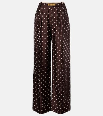 بنطلون واسع من الساتان الحريري بنقاط البولكا | Zimmermann
