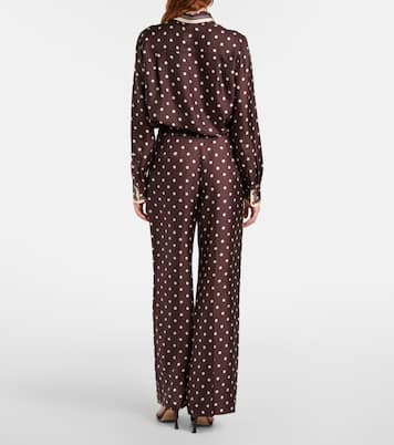 بنطلون واسع من الساتان الحريري بنقاط البولكا | Zimmermann