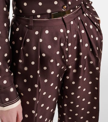 بنطلون واسع من الساتان الحريري بنقاط البولكا | Zimmermann