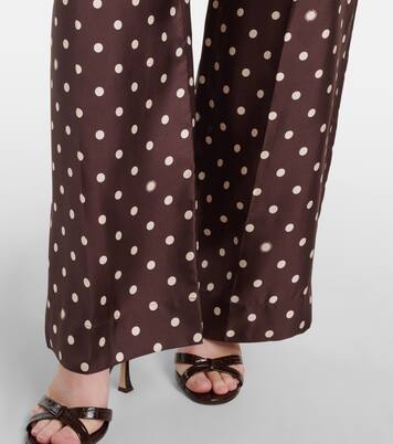 بنطلون واسع من الساتان الحريري بنقاط البولكا | Zimmermann