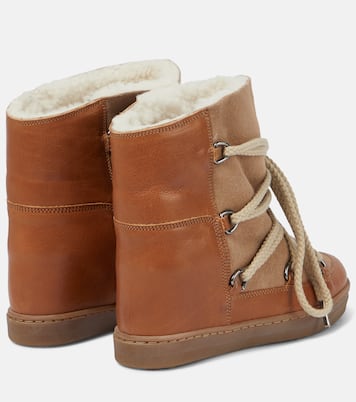 Bottines compensées Nowles en cuir et daim | Isabel Marant