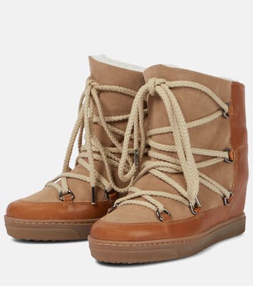 Bottines compensées Nowles en cuir et daim | Isabel Marant