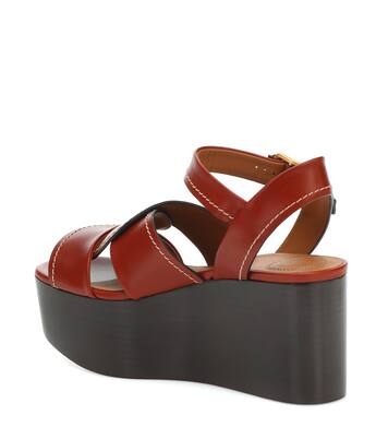 Sandales à plateforme en cuir | Chloé