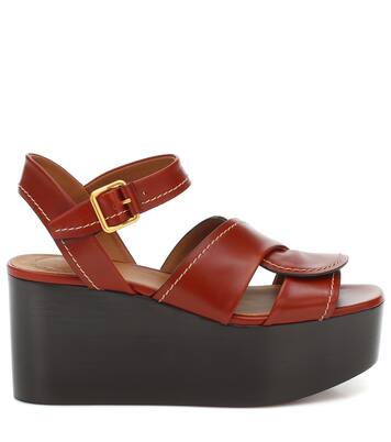 Sandales à plateforme en cuir | Chloé