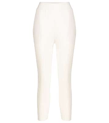 Ribbed wool-blend straight pants | Stella McCartney