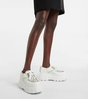 Stringate in pelle con platform | Miu Miu