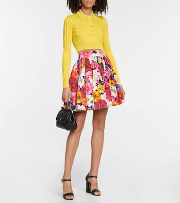 Jersey DG de seda acanalado cropped | Dolce&Gabbana