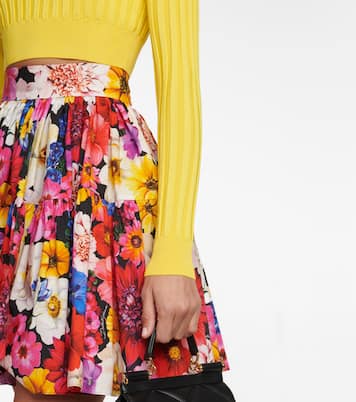 Jersey DG de seda acanalado cropped | Dolce&Gabbana
