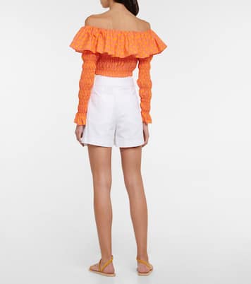 Lydia polka-dot off-shoulder top | Caroline Constas