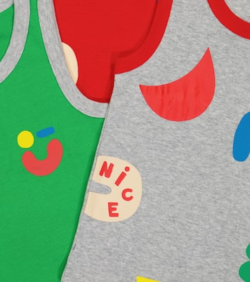 Set of 7 printed cotton tank tops | Stella McCartney Kids
