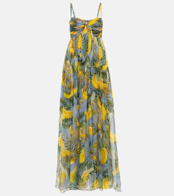 Printed silk chiffon gown | Oscar de la Renta