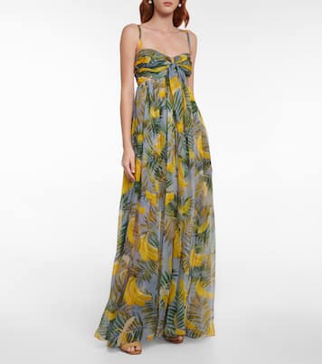 Printed silk chiffon gown | Oscar de la Renta