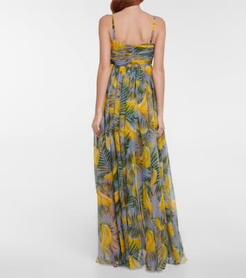 Printed silk chiffon gown | Oscar de la Renta
