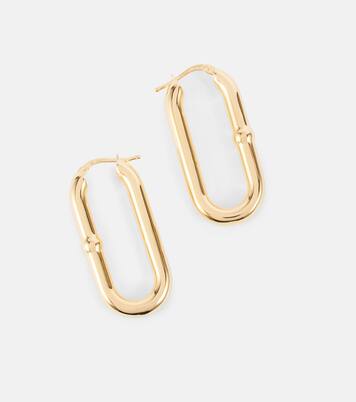 Orecchini a cerchio Chains bagnati in oro | Bottega Veneta