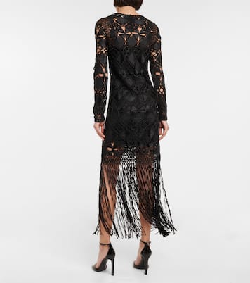 Robe midi Kaleidoscope en macramé | Zimmermann
