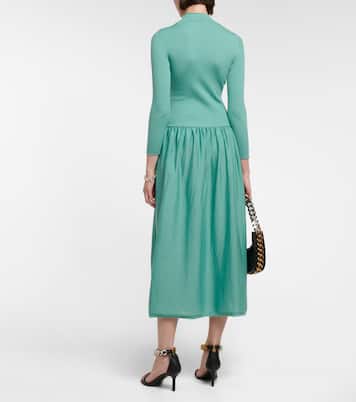 Mockneck wool midi dress | Stella McCartney
