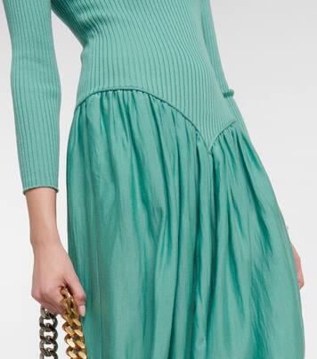 Mockneck wool midi dress | Stella McCartney