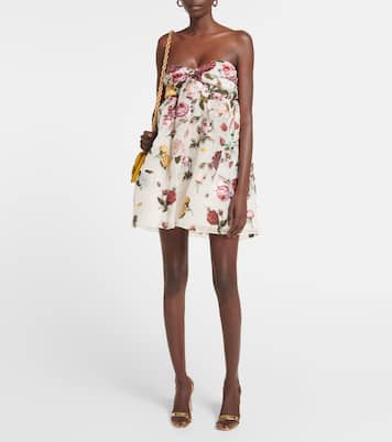 Floral fil coupé minidress | Oscar de la Renta