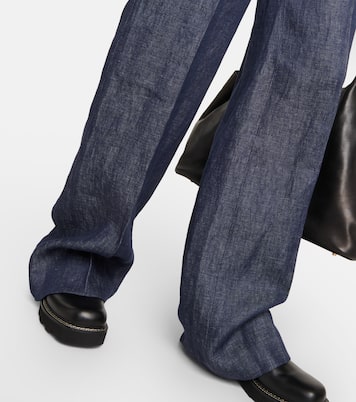 Belted high-rise wide-leg linen pants | Gabriela Hearst