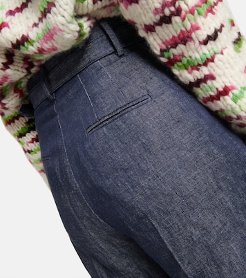 Belted high-rise wide-leg linen pants | Gabriela Hearst