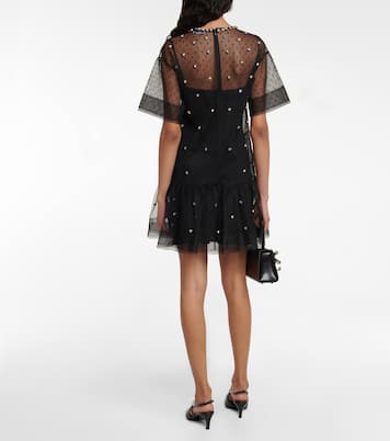 Embellished point d’esprit tulle minidress | REDValentino