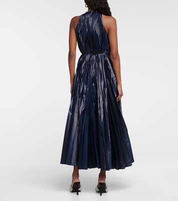 Embellished halterneck lamé midi dress | Christopher Kane