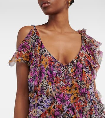 Bedrucktes Top aus Seiden-Crêpe | Dries Van Noten