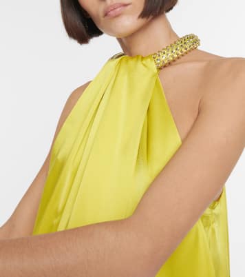 Halterneck satin minidress | Stella McCartney