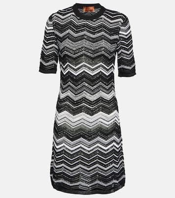 Zig-zag knit sequined minidress | Missoni