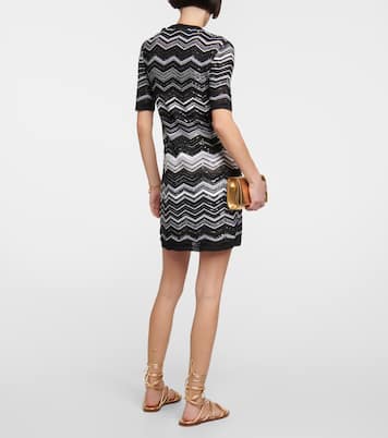 Zig-zag knit sequined minidress | Missoni