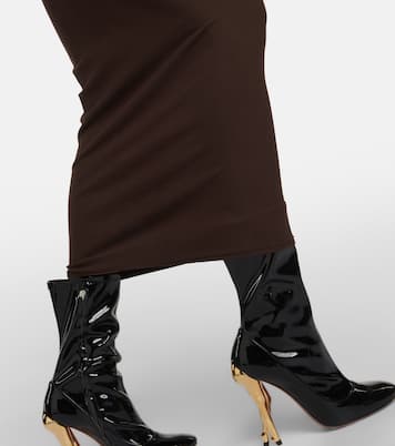 Abito midi in jersey con scollo bardot | Alaïa