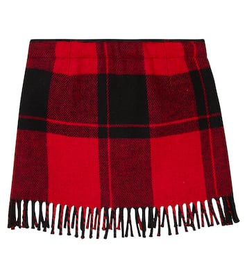 Checked fringe skirt | Il Gufo