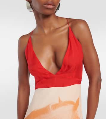 Midikleid aus Seide mit Pailletten | Stella McCartney