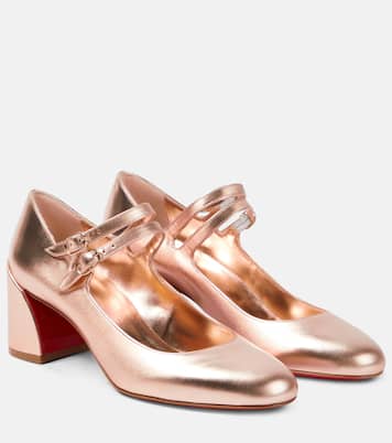 Salones Mary Jane Miss Jane de piel metalizada | Christian Louboutin