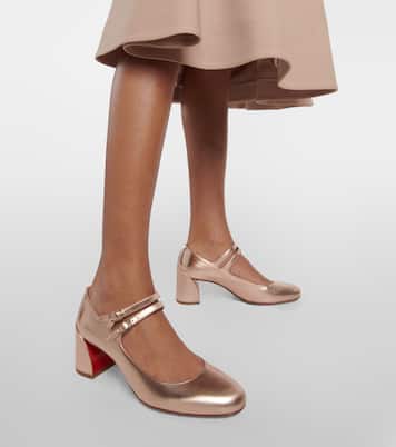 Salones Mary Jane Miss Jane de piel metalizada | Christian Louboutin
